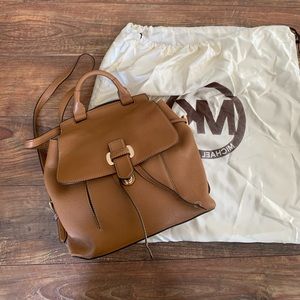 Michael Kors leather backpack. Med